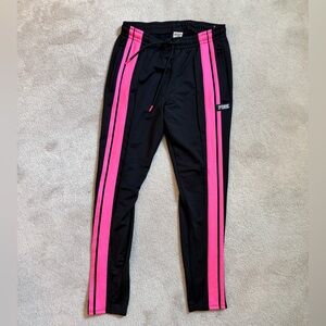 Victoria's Secret pink striped black leggings track pants 🩷